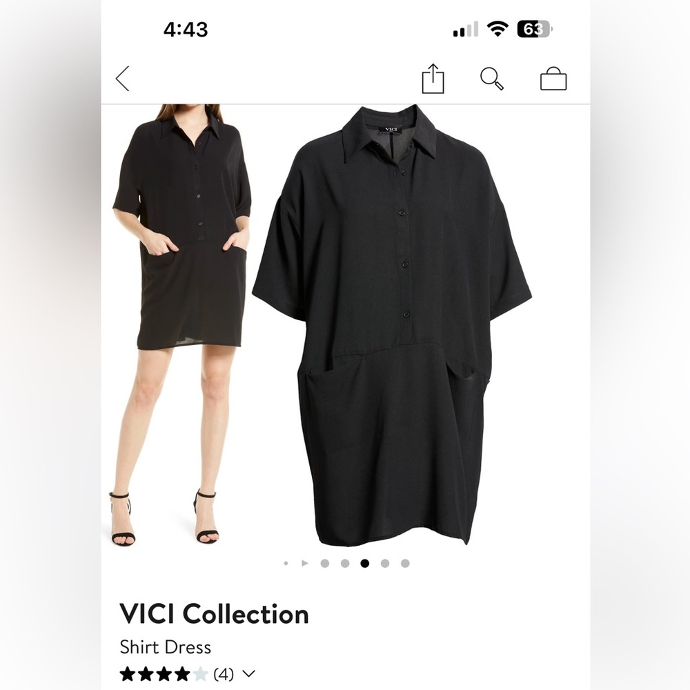 Vici Dark Green Midi Shirt Dress